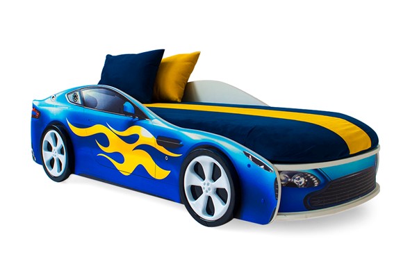 Кровать-машина детская Бондимобиль синий в Нижнекамске - изображение