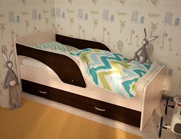 Детская кровать Максимка, корпус Млечный дуб, фасад Венге в Набережных Челнах - предосмотр