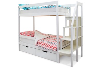 Детская 2-этажная кровать Svogen белый в Набережных Челнах