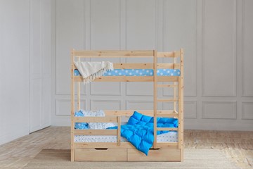 Детская кровать для девочки без крыши с ящиками, без покраски в Набережных Челнах