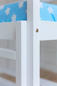 Детская 2-этажная кровать без крыши с ящиками, цвет белый в Нижнекамске - предосмотр 4