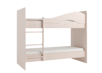 Детская 2-этажная кровать Мая на щитах со шкафом и ящиками, цвет Млечный дуб в Набережных Челнах - предосмотр 2