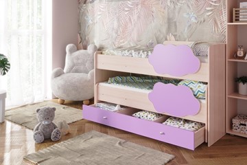 Детская двухэтажная кровать Соник 1.6 с ящиком, Ирис в Нижнекамске