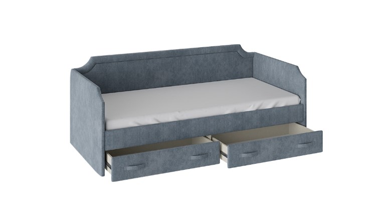 Кровать детская Кантри Тип 1, ТД-308.12.02 (Замша синяя) в Нижнекамске - изображение 1