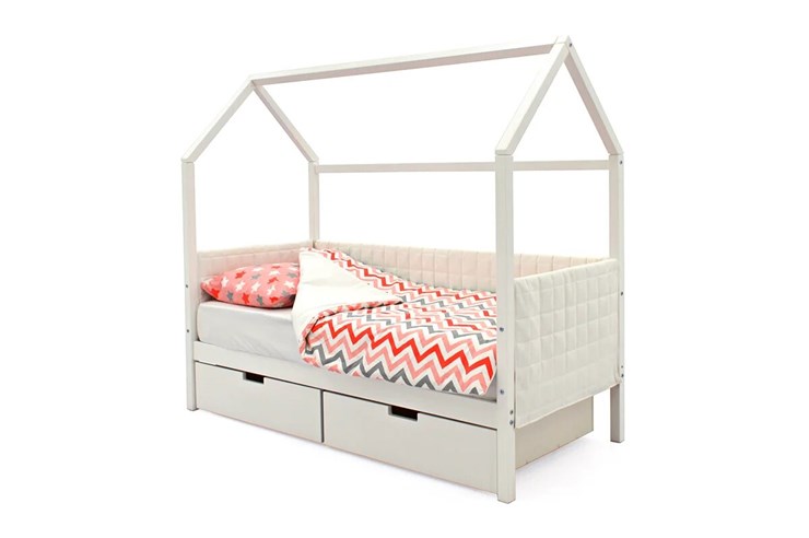 Кровать-домик детская «Svogen белая» мягкая в Альметьевске - изображение 4