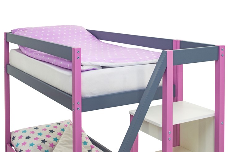 Двухъярусная детская кровать Svogen лаванда-графит в Альметьевске - изображение 10