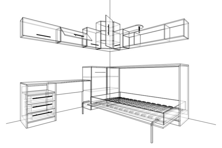 Детская кровать-шкаф Горизонтальная в кофейных тонах, Дуб Кальяри/Имбирь (900х2000) в Альметьевске - изображение 3