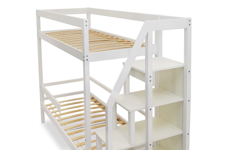 Детская 2-этажная кровать Svogen белый в Набережных Челнах - изображение 11
