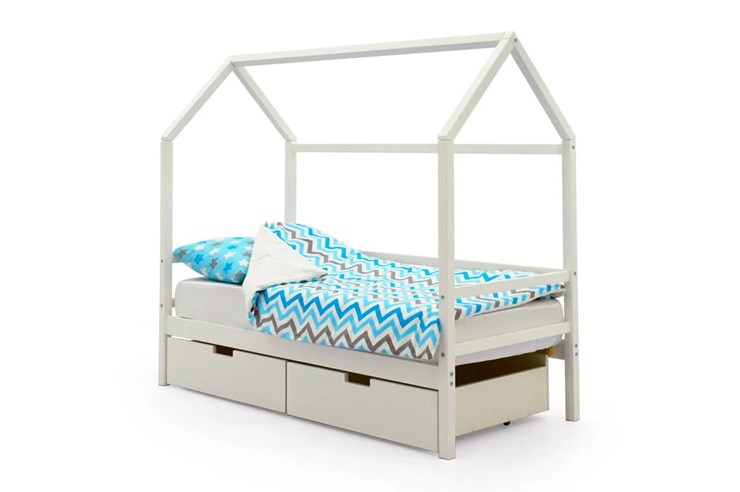 Кровать-домик детская Svogen белый в Казани - изображение 3