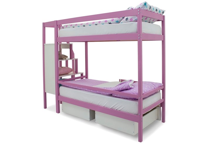 Двухъярусная детская кровать Svogen розовый в Альметьевске - изображение 6