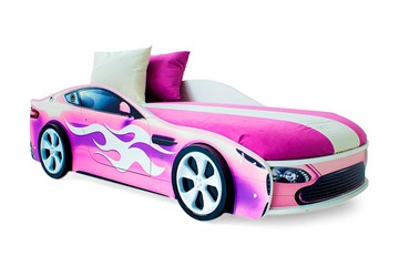 Детская кровать-машина Бондимобиль розовый в Казани - предосмотр