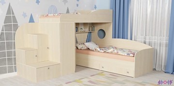 Детская кровать-шкаф Кадет-2, корпус Дуб, фасад Дуб в Альметьевске