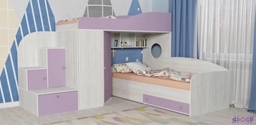 Детская кровать-шкаф Кадет-2, корпус Винтерберг, фасад Ирис в Набережных Челнах