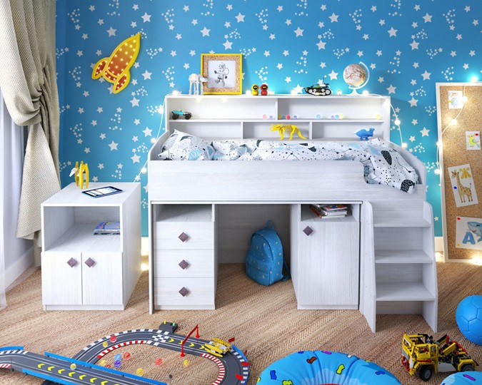 Кровать-чердак Малыш-5, цвет Винтерберг в Нижнекамске - изображение 8