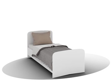 Односпальная кровать ВЕГА Кровать Кр-08 900 с плоским основанием (Белый древесный) в Казани