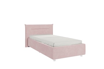Кровать детская 0.9 Альба, нежно-розовый (велюр) в Набережных Челнах