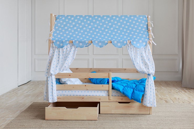 Детская кровать Домик с ящиками, без покраски в Альметьевске - изображение 1