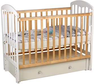 Детская кроватка Фея 328 Белый / Натуральный в Набережных Челнах