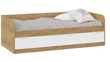 1-спальная детская кровать Хилтон Тип 1 900 (Дуб Крафт Золотой/Белый матовый) в Казани