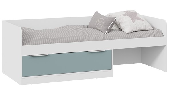 Кровать в детскую Марли Тип 1 (Белый/Серо-голубой) в Альметьевске - изображение
