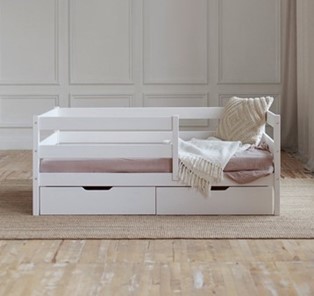 Детская кровать Софа с ящиками, цвет белый в Нижнекамске