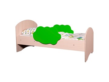 Детская кровать Тучка, корпус Дуб млечный, фасад Лайм в Нижнекамске