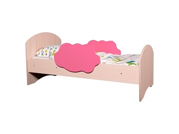 Детская кровать Тучка, корпус Дуб млечный, фасад Розовый в Нижнекамске