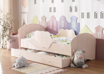 Детская кровать Тучка с ящиком, корпус Дуб млечный, фасад Дуб млечный в Набережных Челнах