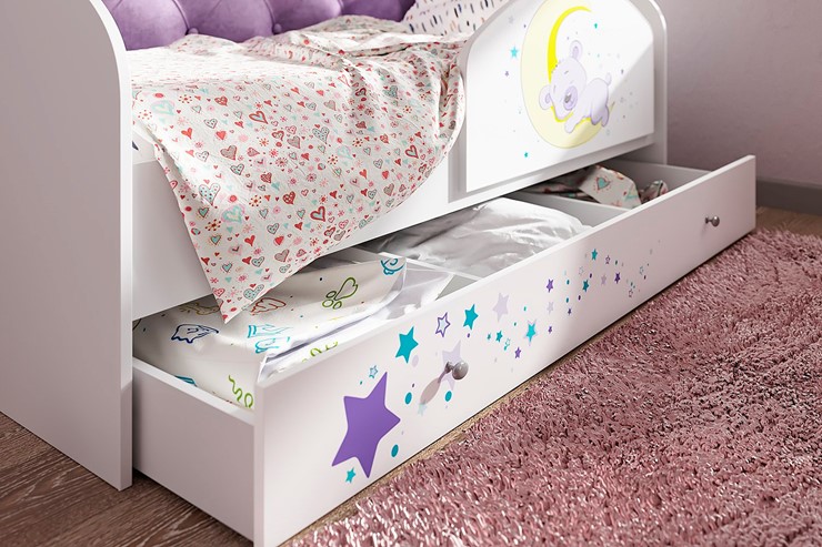 Детская кровать с бортиками Звездочка с бортиком, Бирюза в Альметьевске - изображение 1