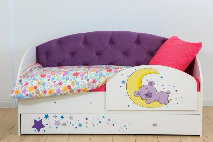 Детская кровать односпальная Звездочка с бортиком, Фиолетовый в Казани - изображение 7