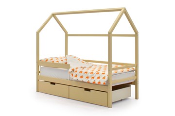 Кровать-домик в детскую Svogen бежевый в Набережных Челнах
