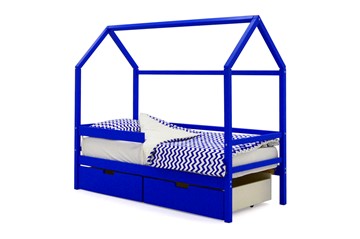 Кровать-домик детская Svogen синий в Набережных Челнах