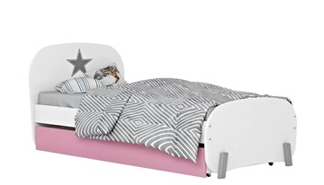 Кровать с ящиком POLINI Kids Mirum 1915 Белый / Розовый в Набережных Челнах