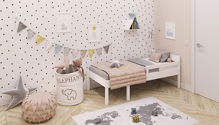 Кровать подростковая POLINI Kids Simple 935 Белый в Альметьевске - изображение 6