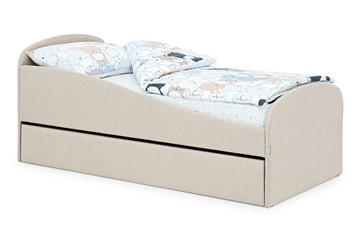 Детская кровать с ящиком Letmo карамель (рогожка) в Нижнекамске - предосмотр