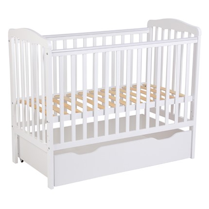 Кроватка для новорожденных POLINI Kids Simple 310-01 Белый в Альметьевске - изображение