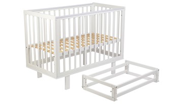 Кроватка в детскую серия 3400 POLINI Kids Simple 340 с маятником Белый в Нижнекамске - предосмотр 3