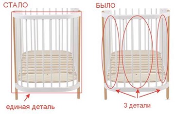 Детская кровать POLINI Kids Simple 350 Белый / Бук в Альметьевске - предосмотр 16
