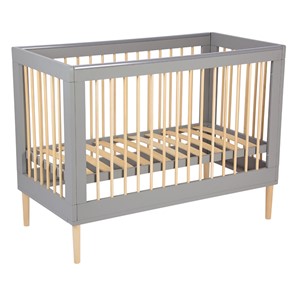 Кроватка в детскую POLINI Kids Simple 360 Серый / Натуральный в Набережных Челнах