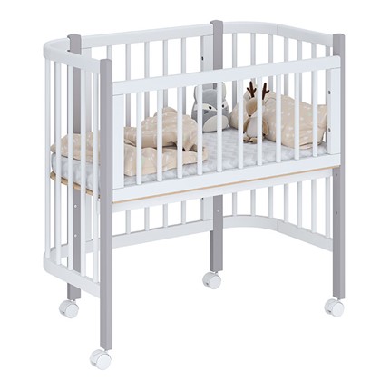 Детская кровать POLINI Kids Simple 105 Белый / Серый в Альметьевске - изображение