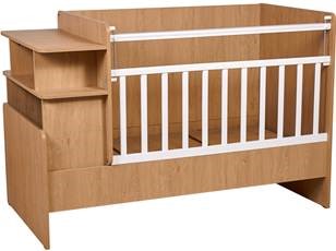 Кроватка-трансформер детская Polini kids Ameli 1150, белый-натуральный, серия Ameli в Набережных Челнах