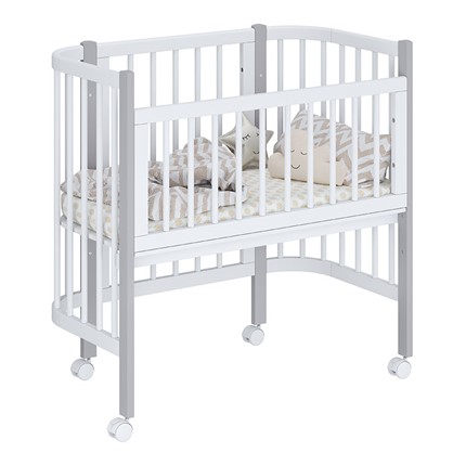 Детская кровать POLINI Kids Simple 120 Белый / Серый в Альметьевске - изображение