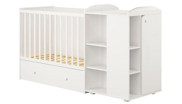 Многофункциональная кровать с комодом POLINI Kids Ameli 800 Белый, серия AMELI в Альметьевске - изображение