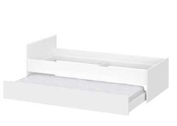 Выкатная кровать в детскую Токио, белый текстурный (одинарная (0,9х2,0) + выкатная) в Альметьевске