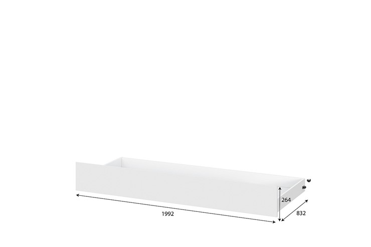 Выкатная кровать в детскую Токио, белый текстурный (одинарная (0,9х2,0) + выкатная) в Альметьевске - изображение 4