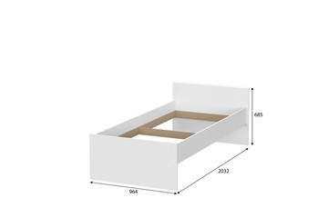Выкатная кровать в детскую Токио, белый текстурный (одинарная (0,9х2,0) + выкатная) в Казани - предосмотр 3