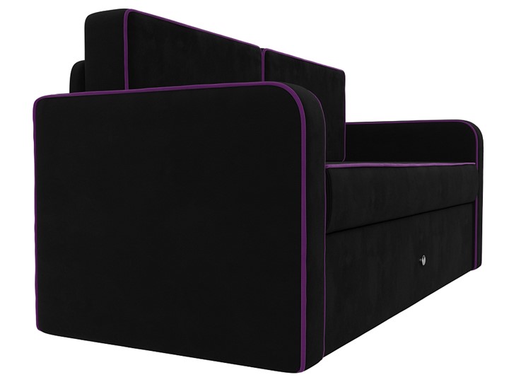 Детский диван-трансформер Смарт, Черный/Фиолетовый (Микровельвет) в Нижнекамске - изображение 7