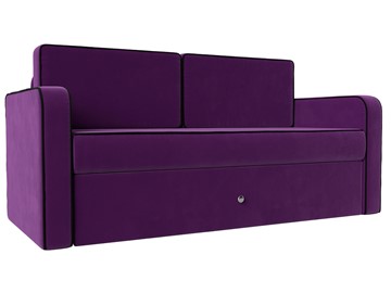 Детский диван-трансформер Смарт, Фиолетовый\Черный (Микровельвет) в Набережных Челнах