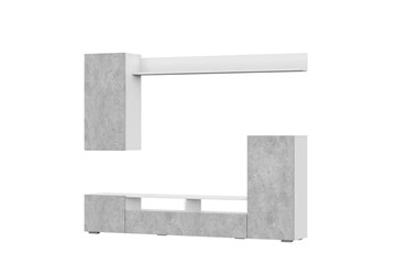 Набор мебели в гостиную МГС-4, белый/цемент светлый в Набережных Челнах