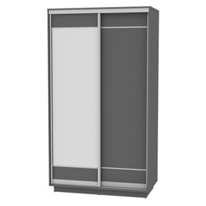 Шкаф 2-х дверный Весенний HK1, 2155х1200х600 (D1D2), Графит в Набережных Челнах